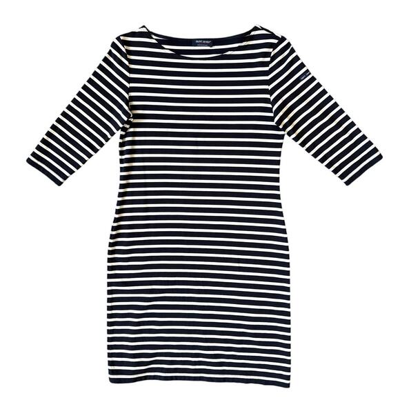 Saint James Nautical Stripe Dress Anti UV Stretch Fabric Size 6 - Picture 6 of 8